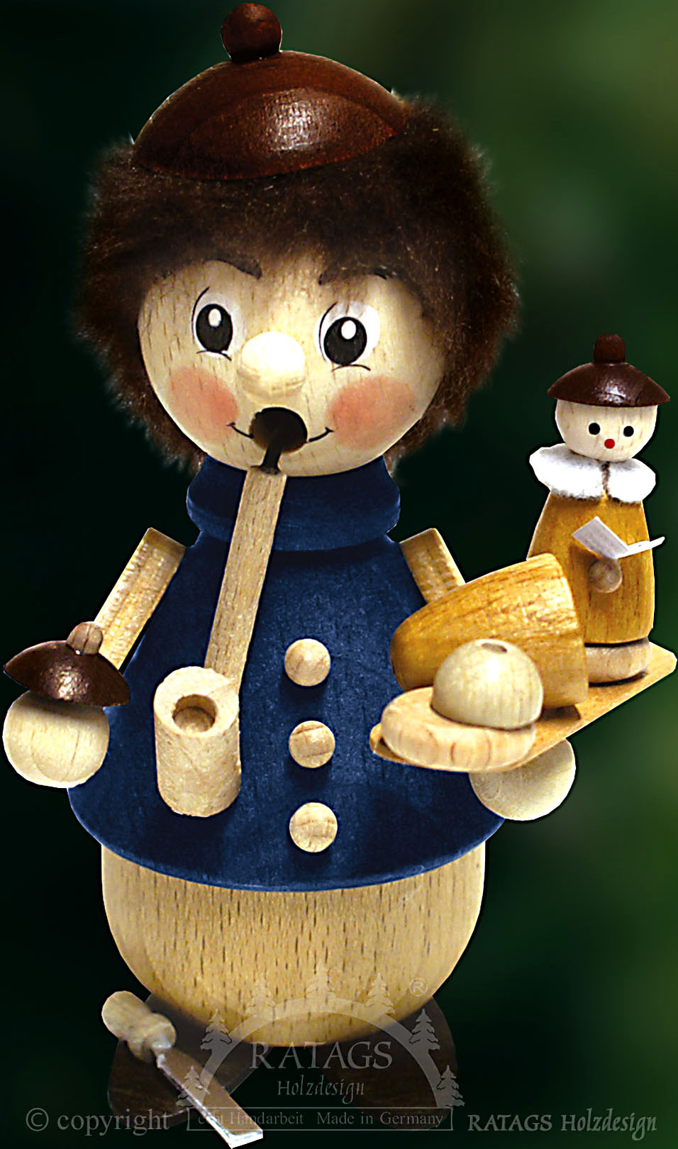 Räuchermann Kurzlatscher - Erzgebirgskind, Figurenjunge