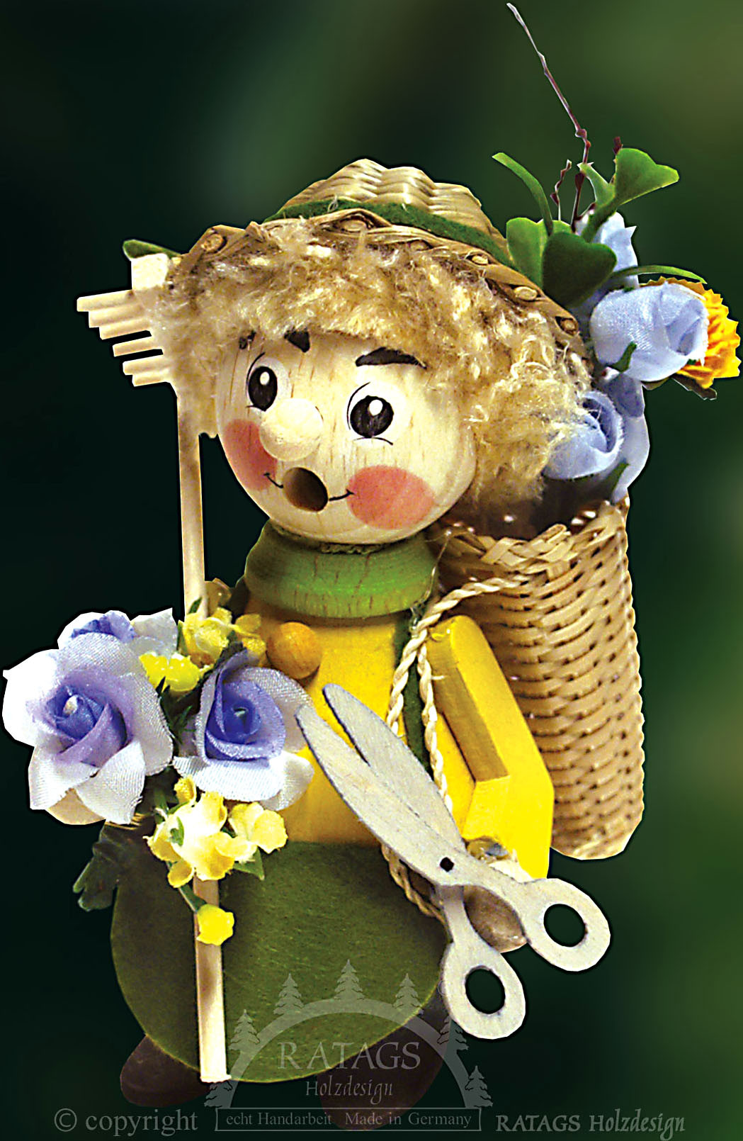 Räuchermann Kurzlatscher - Blumenfrau