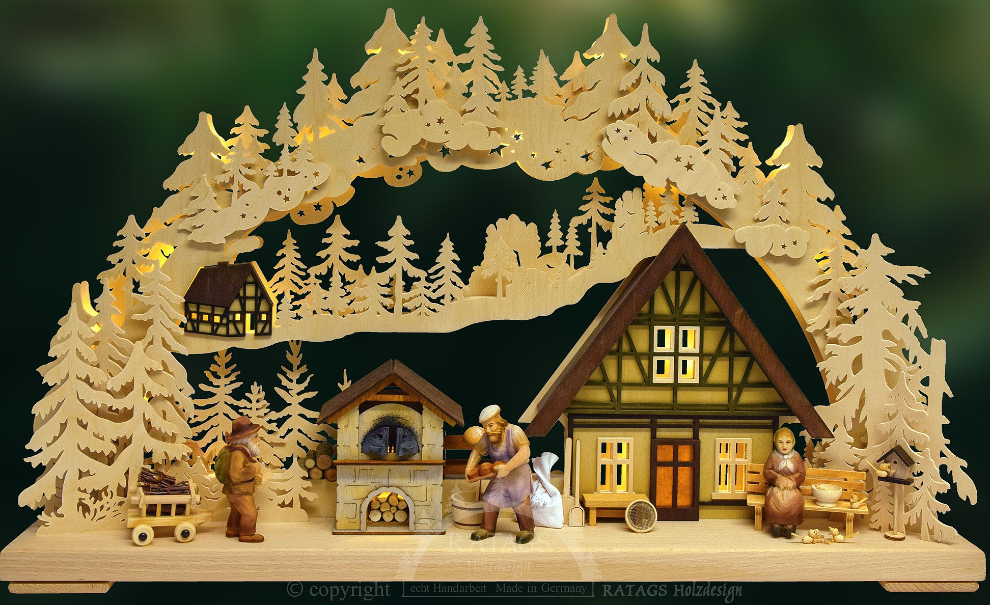3D-Schwibbogen Bäckerei groß 3D-Schwibbogen Bäckerei groß