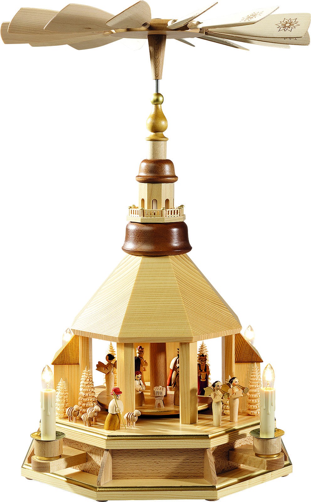 Pyramide Kirche hell, Christi Geburt, natur, el. Pyramide Kirche hell, Christi Geburt, natur, el.