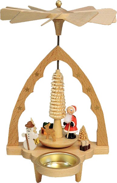 Teelichtpyramide Nikolaus