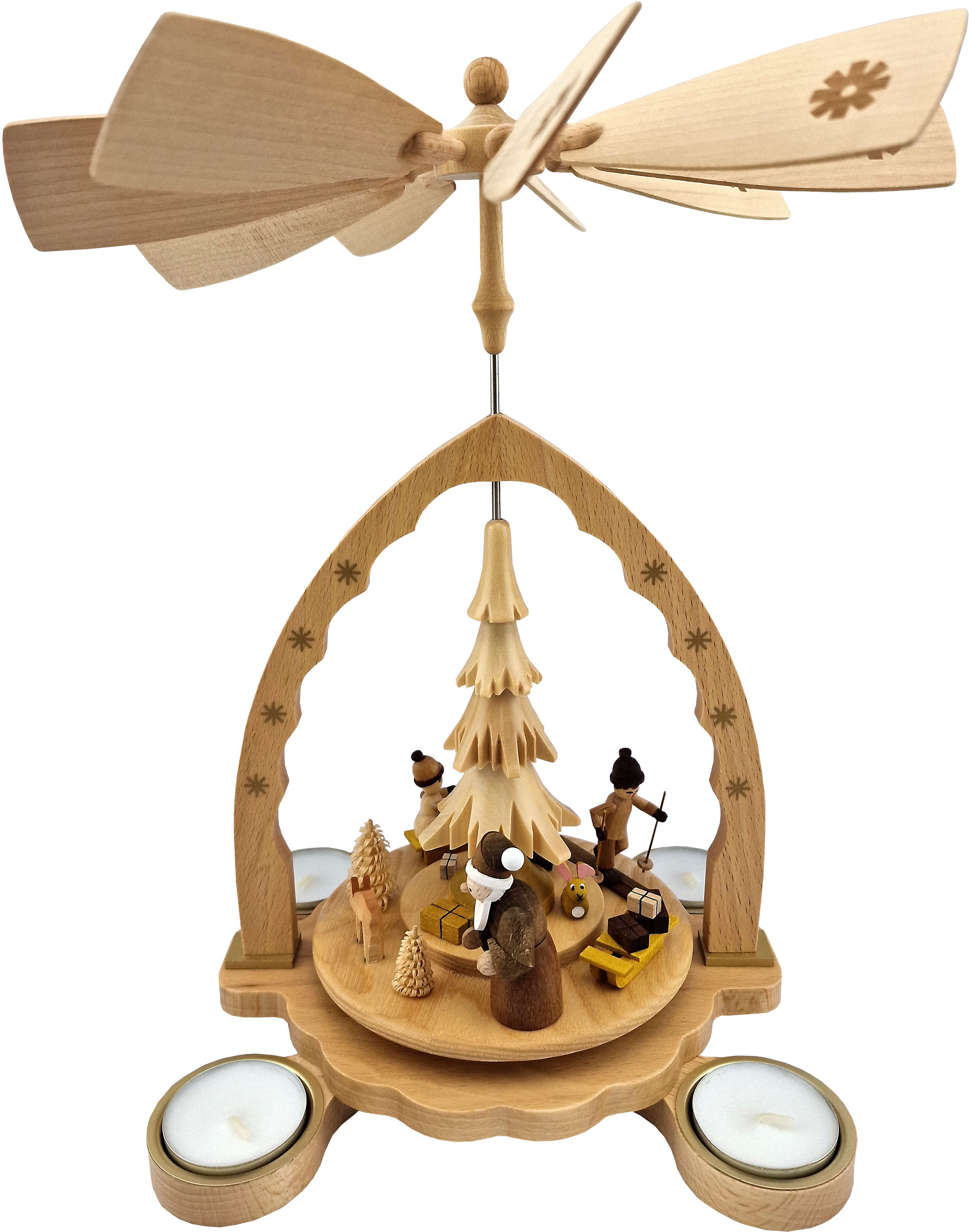 Pyramide Weihnachtswald natur für Teelichte Pyramide Weihnachtswald natur für Teelichte
