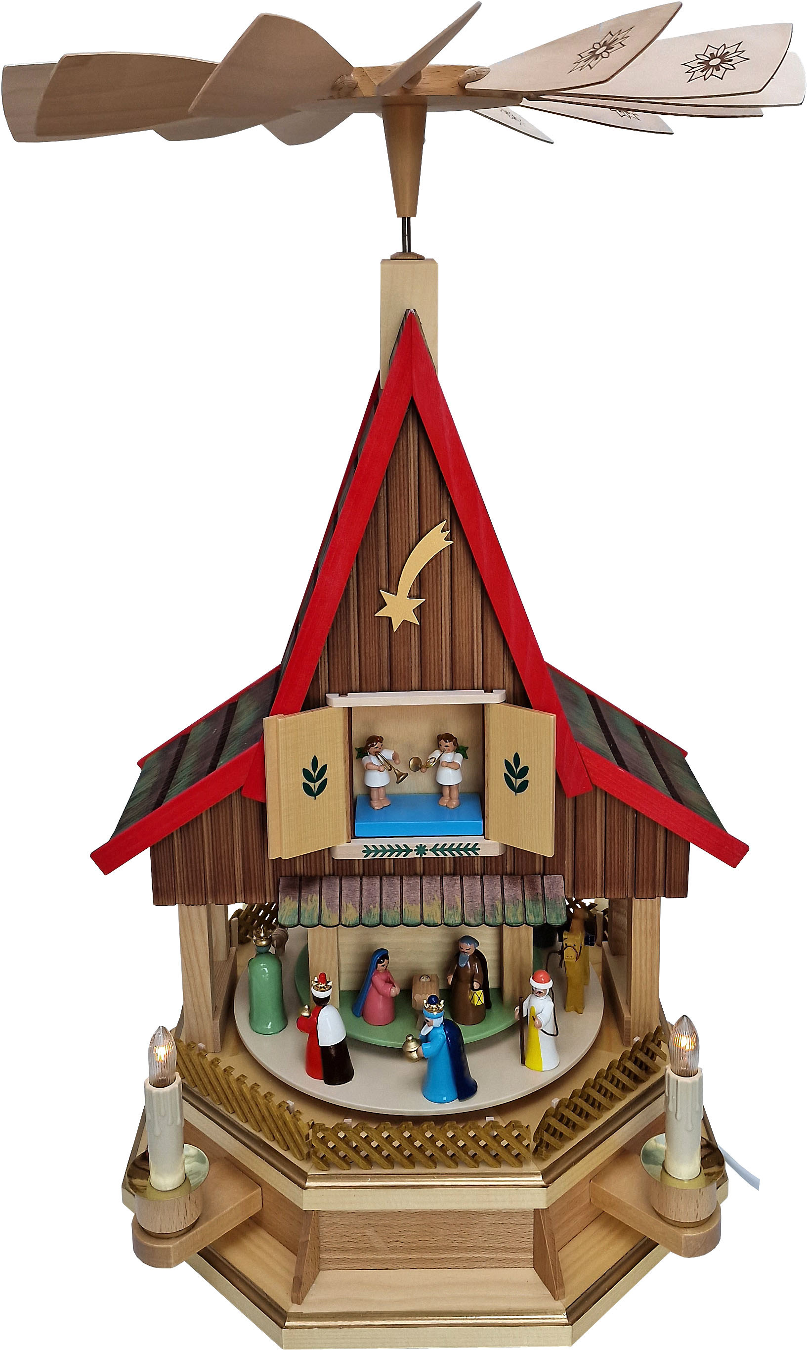 Adventshaus klein, elektrisch beleuchtet