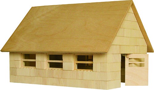 Bausatz für den Rinderstall<br> - der Holzbaustein mit dem Klick - Bausatz für den Rinderstall<br> - der Holzbaustein mit dem Klick -