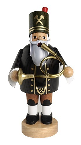 Räuchermann Bergmann mit Horn - die Bärtigen