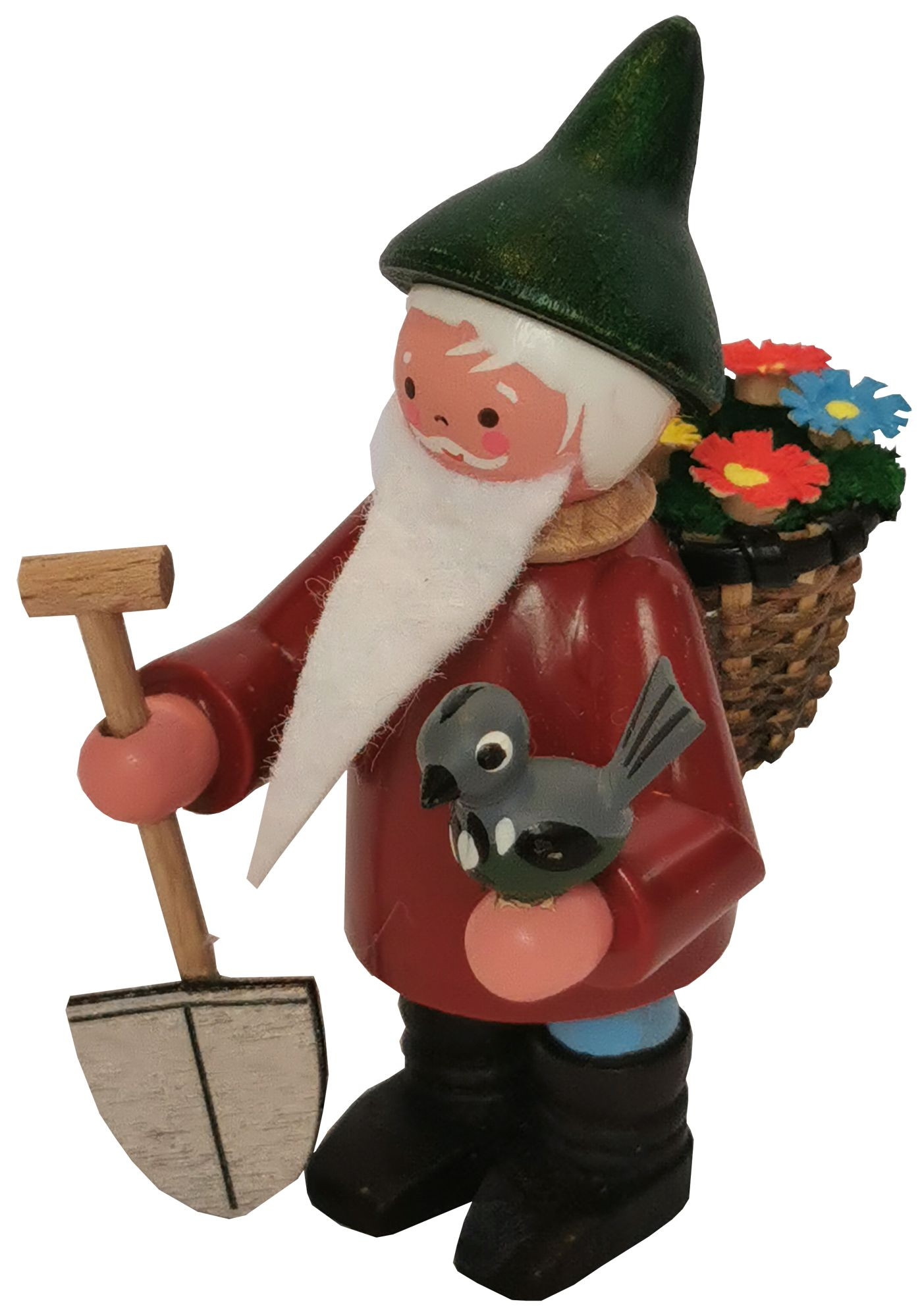 Holzfigur Wichtel Gärtner