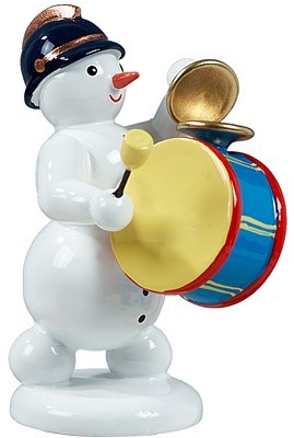 Schneemann mit großer Trommel und Becken