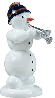 Schneemann mit Martinstrompete