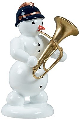 Schneemann mit Tuba