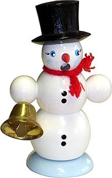 Räuchermann Schneemann mit Glocke Räuchermann Schneemann mit Glocke