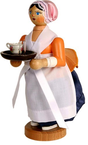 Räucherfigur, Schokoladenmädchen Räucherfigur, Schokoladenmädchen