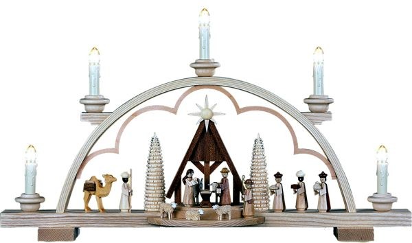 Schwibbogen Christi Geburt mit Krippe Schwibbogen Christi Geburt mit Krippe