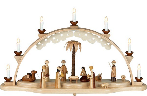 Schwibbogen Christi Geburt / natur Schwibbogen Christi Geburt / natur