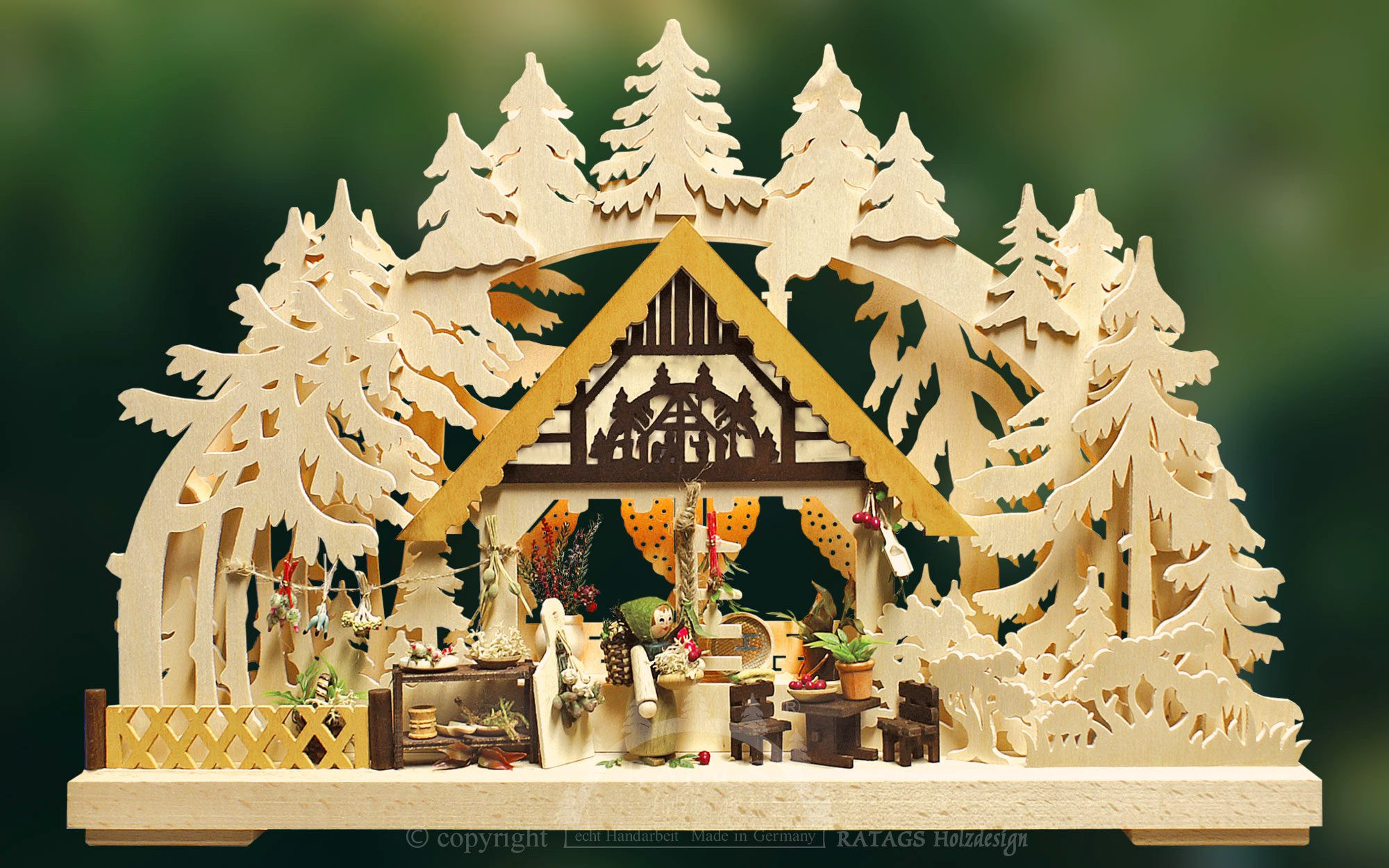 3D-Schwibbogen Kräuterstübchen, klein