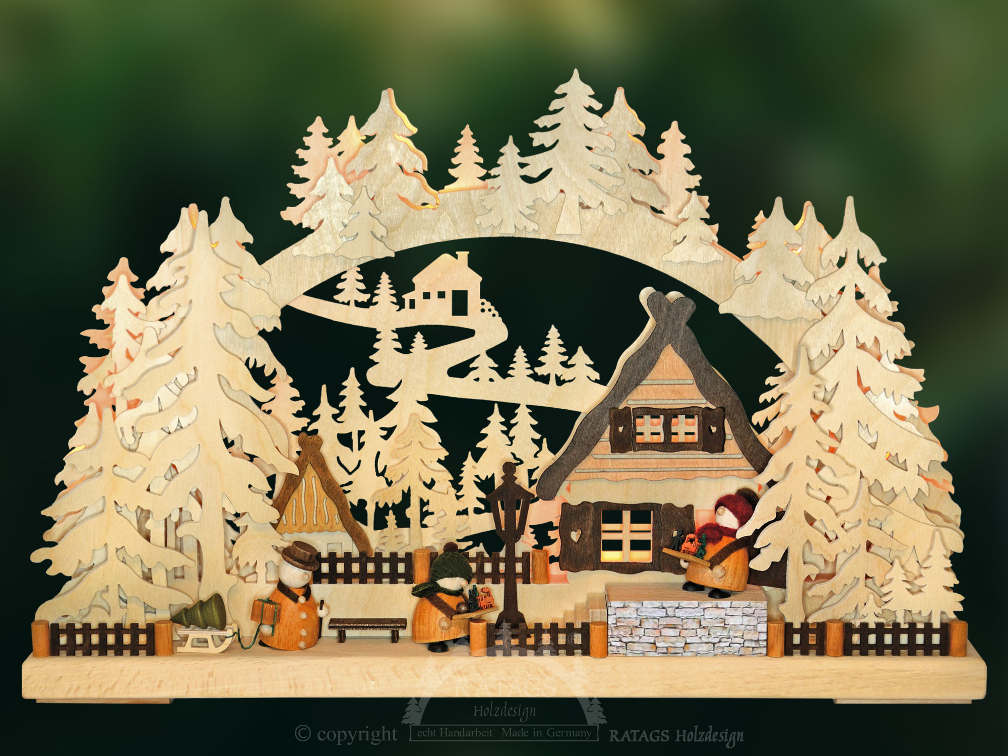 3D Schwibbogen Markthändler, klein 3D Schwibbogen Markthändler, klein
