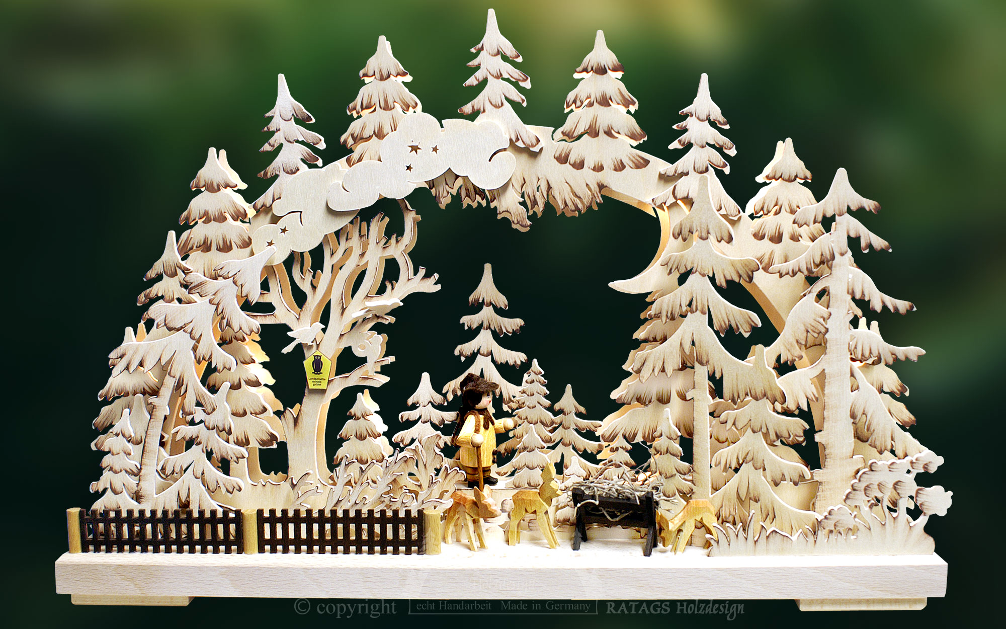 3D-Schwibbogen Naturschutzgebiet, braun, klein