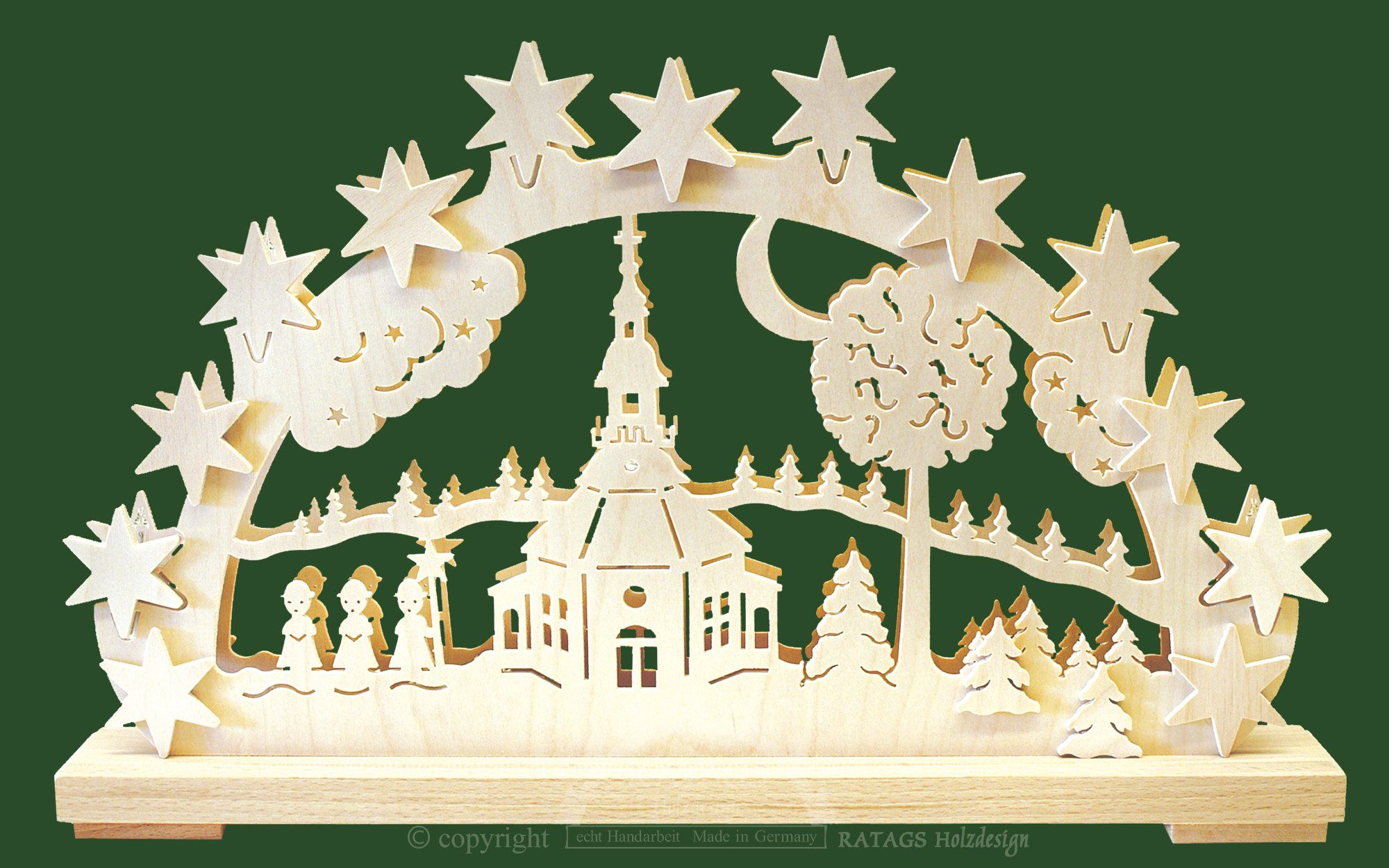 Schwibbogen Seiffner Kirche, klein