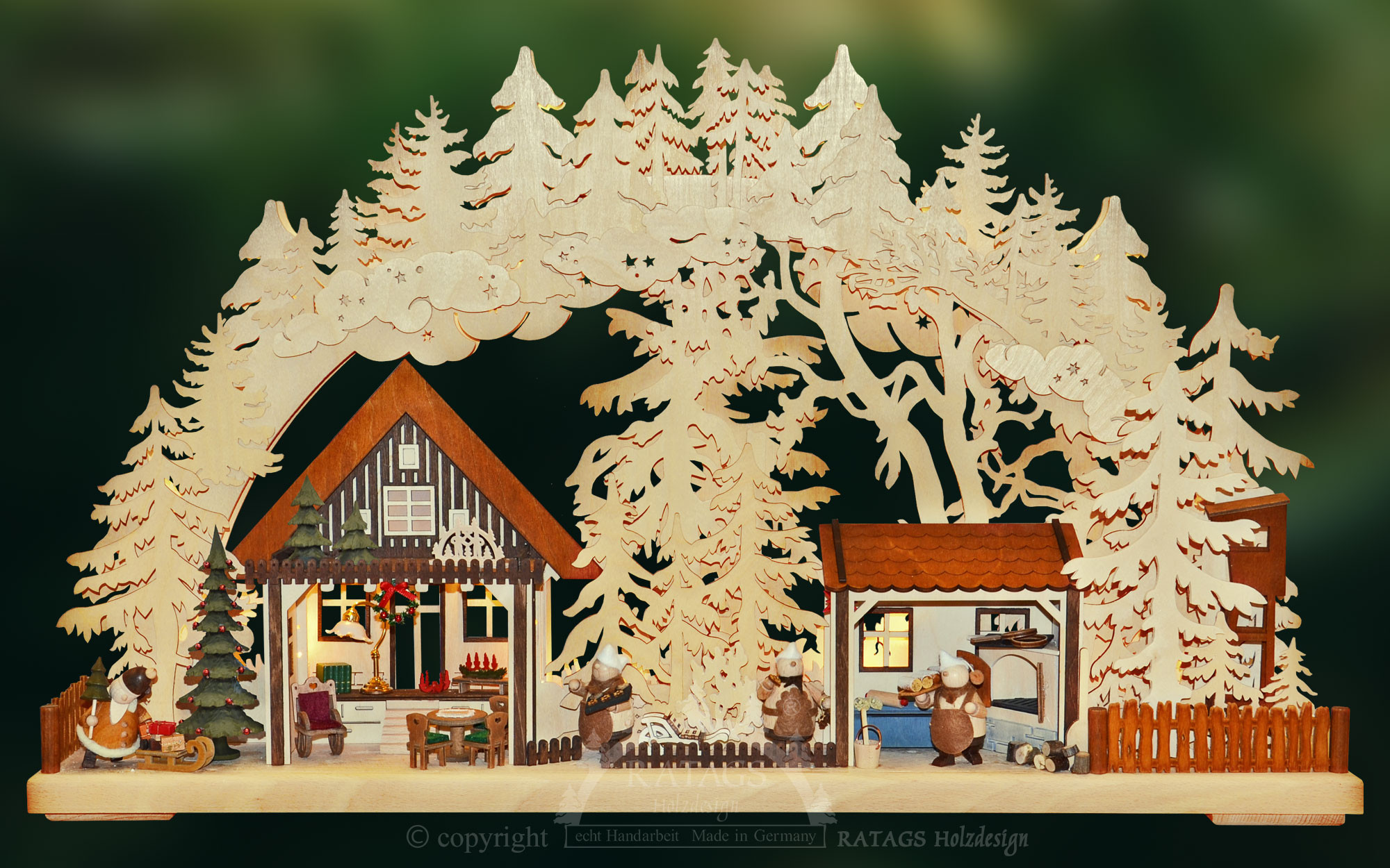 3D Schwibbogen Walki-Weihnachsbäckerei, groß 3D Schwibbogen Walki-Weihnachsbäckerei, groß
