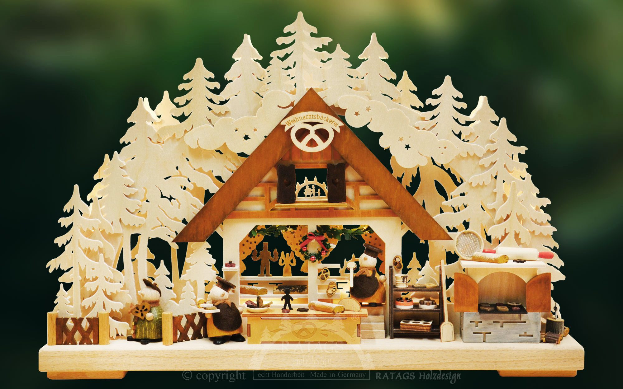 3D-Schwibbogen Weihnachtsbäckerei, klein