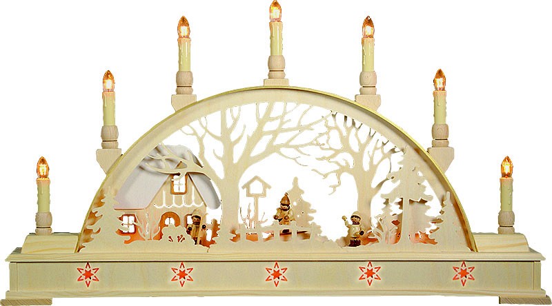 Schwibbogen Winterlandschaft mit Haus Schwibbogen Winterlandschaft mit Haus