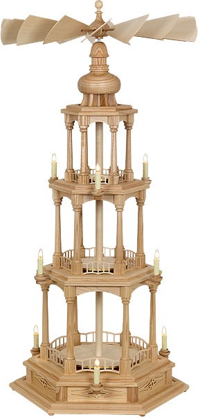 Pyramide neutral ohne Figuren, elektrisch, 3-stöckig