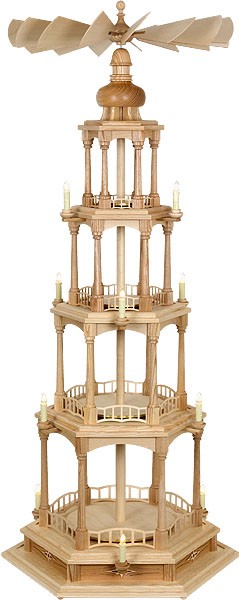 Pyramide neutral ohne Figuren, elektrisch, 4-stöckig Pyramide neutral ohne Figuren, elektrisch, 4-stöckig