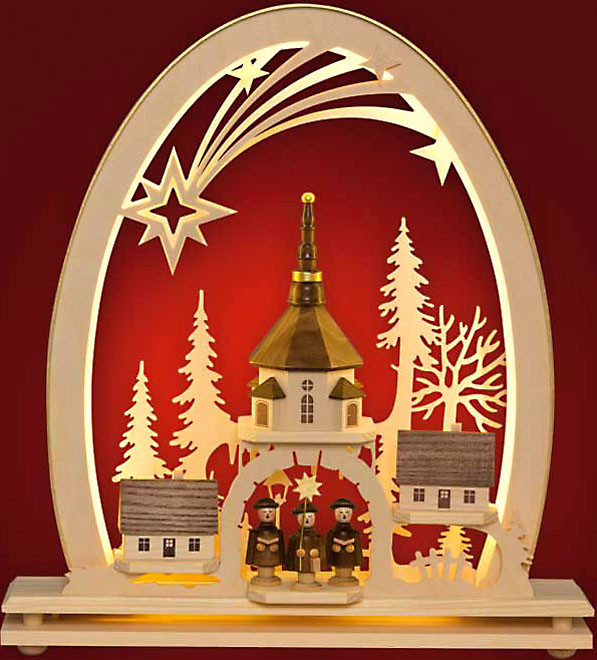 Schwibbogen Seidelbogen Seiffener Kirche LED