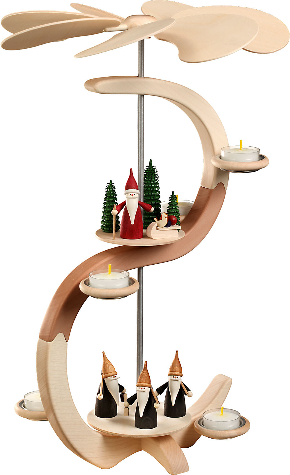 Pyramide S-Form, Bergwichtel und Weihnachtswichtel Pyramide S-Form, Bergwichtel und Weihnachtswichtel