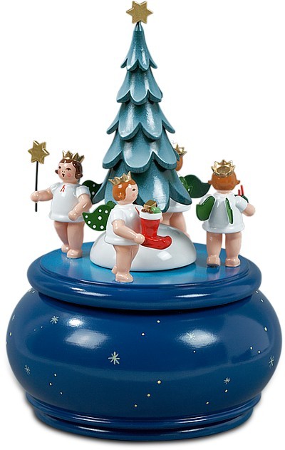 Spieldose Advendtengel mit Baum Spieldose Advendtengel mit Baum