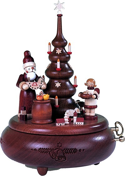 Spieldose Bescherung am Weihnachtsbaum natur Spieldose Bescherung am Weihnachtsbaum natur
