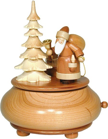 Spieldose natur Weihnachtsmann Spieldose natur Weihnachtsmann