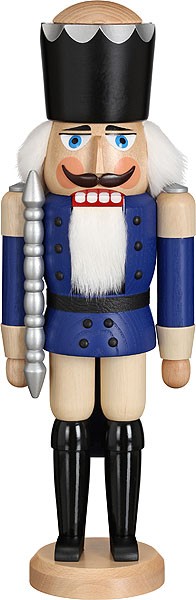 Nussknacker König, Esche lasiert, blau Nussknacker König, Esche lasiert, blau