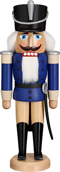 Nussknacker Husar, Esche lasiert, blau, 37 cm Nussknacker Husar, Esche lasiert, blau, 37 cm
