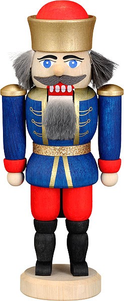 Mini-Nussknacker König blau