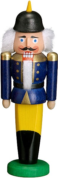 Behang Nussknacker Soldat blau