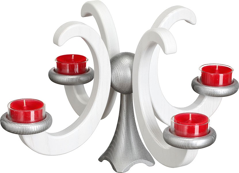 Adventsleuchter Esche weiss lasiert Adventsleuchter Esche weiss lasiert