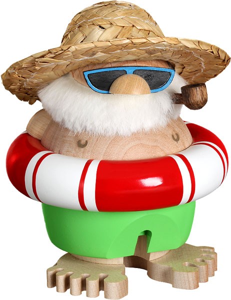 Kugelräucherfigur Nikolaus Inkognito mit Schwimmring Kugelräucherfigur Nikolaus Inkognito mit Schwimmring