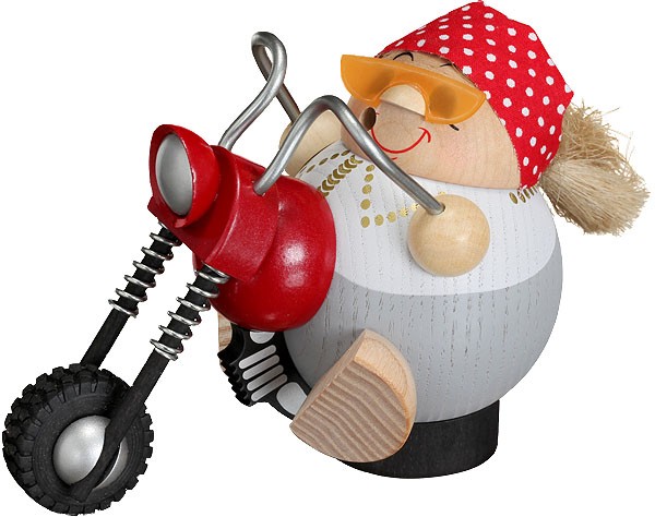 Kugelräucherfigur Bikerbiene Kugelräucherfigur Bikerbiene