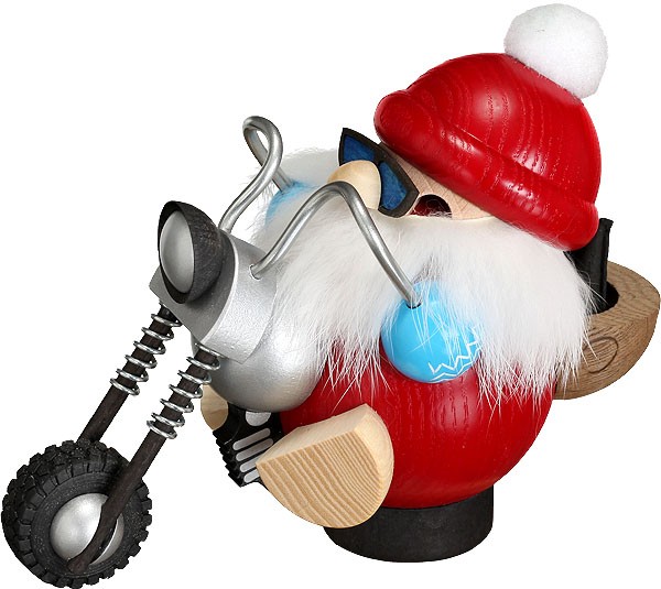 Kugelräucherfigur Biker-Nikolaus