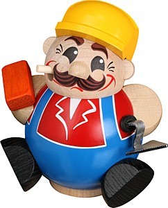 Kugelräucherfigur Bauarbeiter Kugelräucherfigur Bauarbeiter