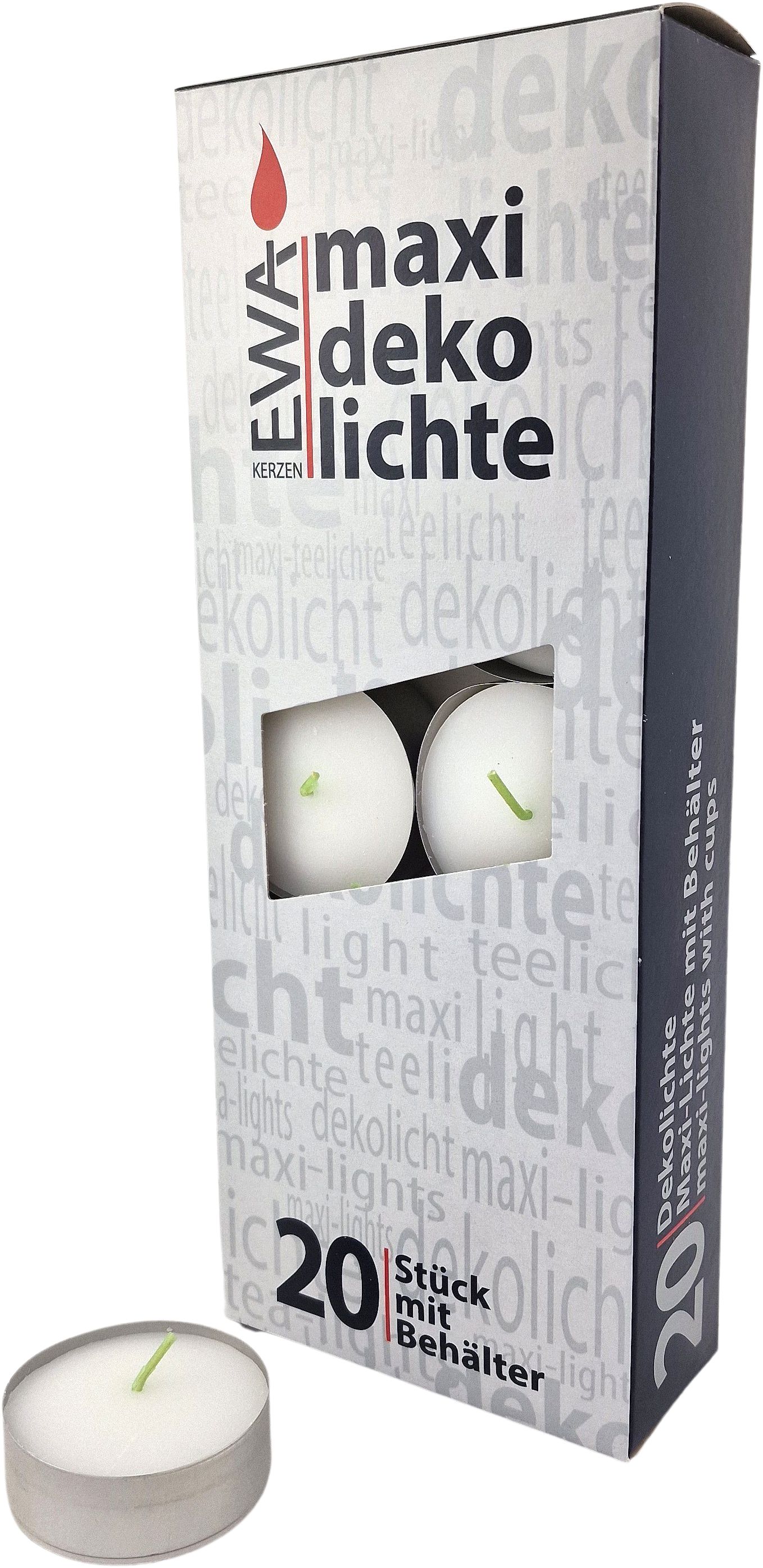 Teelicht Maxi 20er, mit Metallhülle
