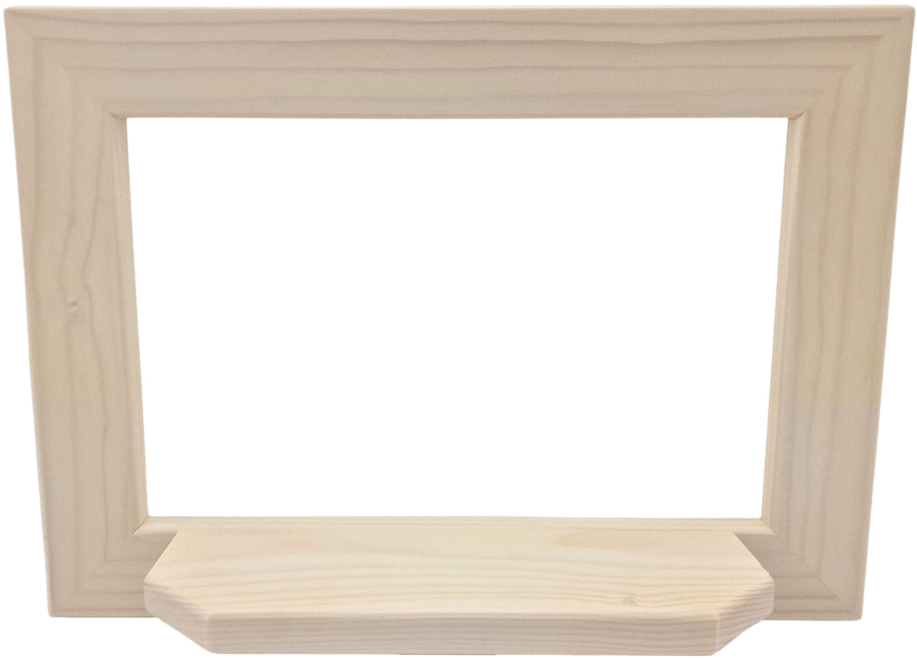 Wandrahmen breit mit Podest weiß transparent - 24 x 33 cm