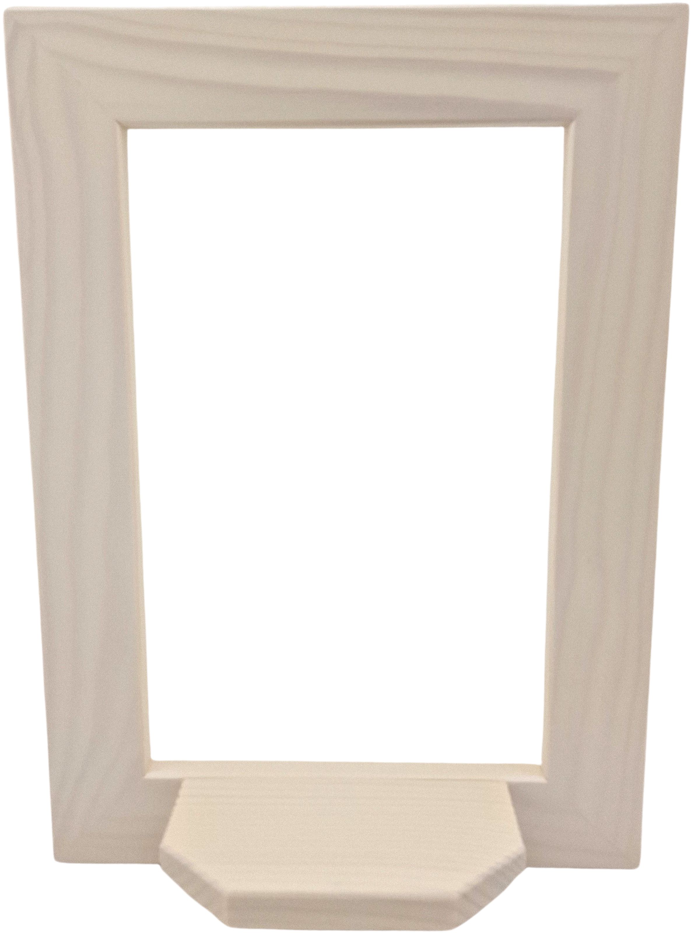 Wandrahmen hoch mit Podest weiß transparent - 33 x 24 cm