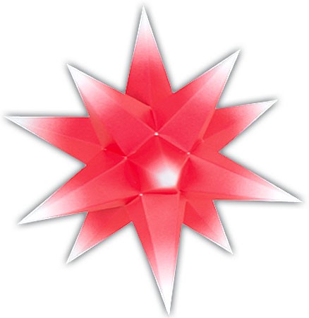 Adventsstern - roter Kern mit weißer Spitze