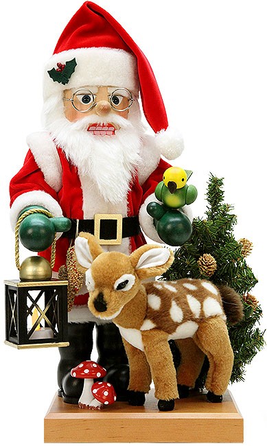 Nussknacker Weihnachtsmann mit Bambi Nussknacker Weihnachtsmann mit Bambi