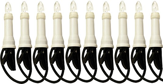 Außenlichterkette - 10 elektr. Kerzen Außenlichterkette - 10 elektr. Kerzen