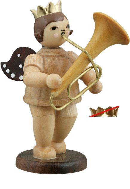 Engel mit Tuba - ohne Krone, natur