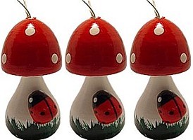 Pilz mit Käfer (weiß) 3 Stück Pilz mit Käfer (weiß) 3 Stück