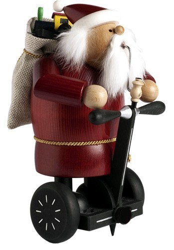Räuchermännchen Weihnachtsmann auf Personal Transporter Räuchermännchen Weihnachtsmann auf Personal Transporter