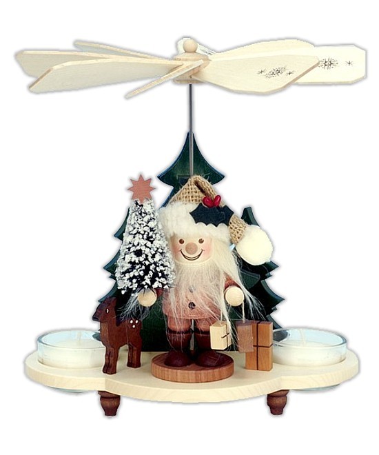 Teelichtpyramide Weihnachtsmann